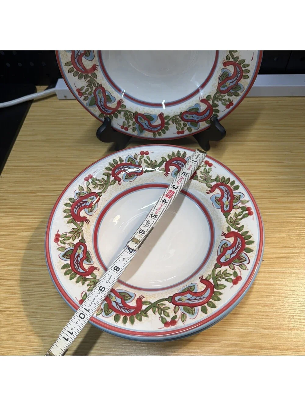 VTG 3 Pottery Barn SAUSALITO PAISLEY 10 1/4